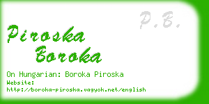 piroska boroka business card